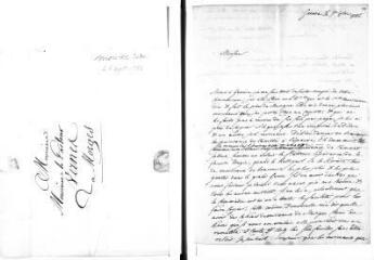 3 vues  - Mathieu, P[hilip]pe. Lettre autographe signée à Jacob Vernes. - Genève, 7 octobre 1786 (ouvre la visionneuse)