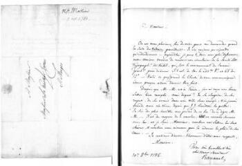 3 vues  - Ravanel. Lettre autographe signée à Jacob Vernes. - Sans lieu, 10 octobre 1786 (ouvre la visionneuse)