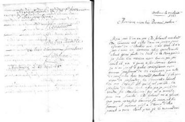 2 vues  - Hauser (professeur en mathématiques). Lettre autographe signée à Jacob Vernes. - Constance, 27 avril 1787 (ouvre la visionneuse)