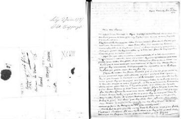 3 vues  - Clavière, Jean Jaq[ues]. Lettre autographe signée à Jacob Vernes. - Nyon, 15 juin 1787 (ouvre la visionneuse)