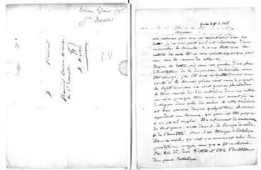 15 vues  - Boin, P[ierre] (avocat). 5 lettres autographes signées à Jacob Vernes. - Genève, 16 janvier 1785 - 14 décembre 1787 (ouvre la visionneuse)