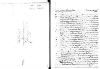 3 vues  - Richard. Lettre autographe signée à Jacob Vernes. - Carouge, 5 août 1785 (ouvre la visionneuse)