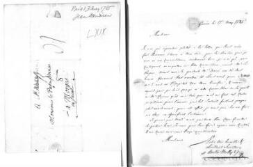 3 vues  - Melly le Jeune, André. Lettre autographe signée à Jacob Vernes. - Genève, 17 mai 1785 (ouvre la visionneuse)