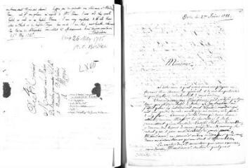 3 vues  - Baillet, J. D. Lettre autographe signée à Jacob Vernes. - Orbe, 2 juin 1785 (ouvre la visionneuse)
