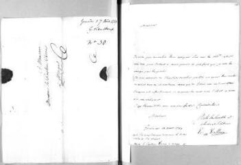 3 vues  - Viollier. Lettre autographe signée à Jacob Vernes. - Genève, 18 août 1789 (ouvre la visionneuse)