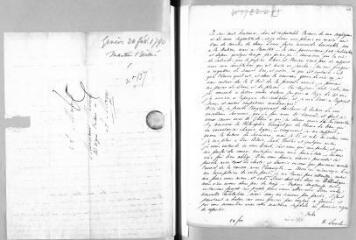 6 vues  - Levade, D[avid]. 3 lettres autographes signées à Jacob Vernes. - Sans lieu, 28 février 1790 et sans date (ouvre la visionneuse)