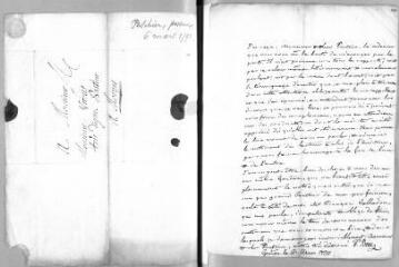 3 vues Boin, P[ierre] (avocat). Lettre autographe signée à Jacob Vernes. - Genève, 6 mars 1790