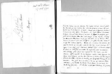 6 vues  - Jaïn. 2 lettres autographes signées à Jacob Vernes. - Morges, 13 juin - 21 juillet [1790] (ouvre la visionneuse)