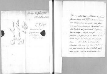 2 vues  - Necker, [Madame Suzanne] C[urchod -] de Naz. Lettre autographe signée à Jacob Vernes. - Versailles, 21 décembre [1788] (ouvre la visionneuse)