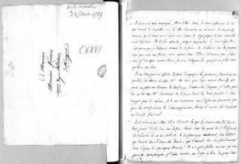6 vues  - [Diodati, Antoine Josué]. 2 lettres autographes dont 1 signée Deodatus à Jacob Vernes. - Sans lieu, 2 et 11 février 1789 (ouvre la visionneuse)