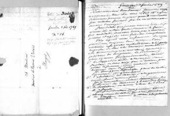 34 vues Odier [-Cazenove], Jaq[ues] Ant[oine] (1738-1815). 13 lettres autographes signées (sauf 1) à Jacob Vernes. - Genève et sans lieu, 3 février 1789 - 9 mars 1790 et sans date
