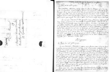 3 vues Tressan, [Louis Elisabeth de la Vergne], comte de. Première, deuxième et troisième lettre (copie) à [Jean-Jacques Rousseau]. - Toul, Lunéville, 20 octobre 1755 - 11 janvier 1756