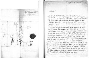 3 vues  - Gayot [?], fils. Lettre autographe signée à Jacob Vernes. - Lyon, \'ce 18 bre 1771\' (ouvre la visionneuse)