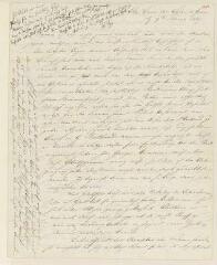 42 vues  - Desor, E[douard]. 12 lettres autographes signées à [Carl Vogt]. - Paris, Neuchâtel, 9 mars 1847 - 10 juillet 1878. (Allemand) (ouvre la visionneuse)