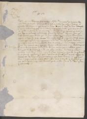 4 vues  - Brouillon d\'une lettre au roi (de Navarre?). - Sans lieu, [1587] en apostille (ouvre la visionneuse)