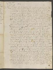 4 vues  - Copie d\'un manifeste du cardinal de Bourbon et d\'autres princes catholiques pour justifier leur insurrection.- 31 mars 1585 (ouvre la visionneuse)