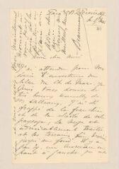 8 vues  - Beaumont, de. 2 lettres autographes signées à Auguste Baud-Bovy. - Paris, 17 mai [sans année] et sans date (ouvre la visionneuse)