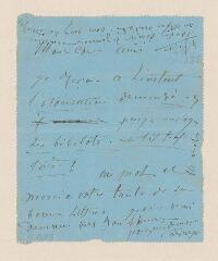 6 vues  - Carriès. 3 lettres et billet autographes signés à Auguste Baud-Bovy. - Paris et sans lieu, 16 août 1883-2 janvier 1884 et sans date (ouvre la visionneuse)