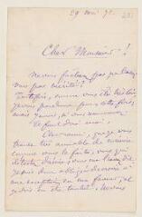 206 vues  - Léo, Mme André. 52 lettres autographes signées à Auguste Baud-Bovy. - Côme, Lugano, Milan [etc.], 29 mai 1872-18 juin 1885 et sans date. (Annexe : lettre à Mme Auguste Baud-Bovy) (ouvre la visionneuse)