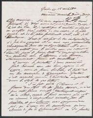 2 vues  - Hantz, Georges. Lettre autographe signée à Daniel Baud-Bovy. - Genève, 15 avril 1901 (ouvre la visionneuse)