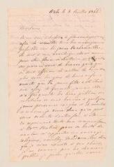 4 vues  - Fornésy, Henry. Lettre autographe signée adressée à Lucile Boissier, née Butini. - Orbe, 5 juillet 1843 (ouvre la visionneuse)