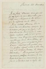 4 vues  - [Saussure, Horace-Bénédict de ?]. Lettre autographe à Marc-Théodore Bourrit. - Genève, 23 août 1783 (ouvre la visionneuse)