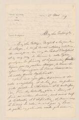 6 vues  - Rabaud, Camille. 2 lettres autographes signées à Auguste Bouvier.- Castres (Gard), 11-25 mars 1879 (ouvre la visionneuse)