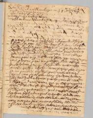 4 vues  - Vesson, Jean. Lettre autographe signée sans adresse.- \'De mon logis\', 24 mars 1719 (ouvre la visionneuse)