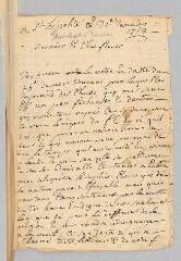 6 vues  - Court, Antoine. Lettre autographe à [Jacques Pierredon].- \'A St-Hipolite\', 31 janvier 1718 (ouvre la visionneuse)