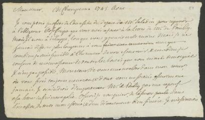16 vues  - Cramer, Gabriel. Minutes de 5 lettres à Monsieur de Champeaux. - Sans lieu, août 1745 - septembre 1750 (ouvre la visionneuse)