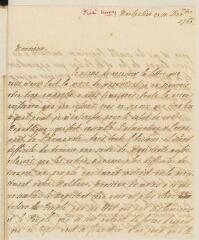 3 vues  - Hervey, Frederick. Lettre autographe signée à [Jean-André Deluc-Vieusseux].- Montpellier, 10 décembre 1766 (ouvre la visionneuse)