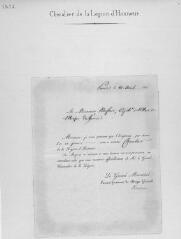 1 vue  - Certificat de Chevalier de la Légion d\'honneur. Paris, 10 avril 1815 (ouvre la visionneuse)
