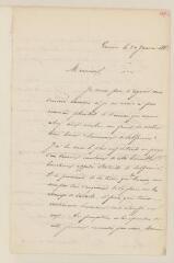 2 vues  - De la Pierre, M. (signé : M. de la Pierre). 1 l.a.s. à Henry Dunant. - Genève, 30 janvier 1863 (ouvre la visionneuse)