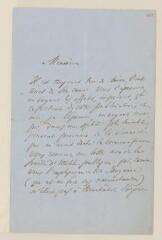 2 vues  - Godet, F[rédéric]. pr. 1 l.a.s. à [Henry Dunant]. - Neuchâtel, 7 février 1863 (ouvre la visionneuse)