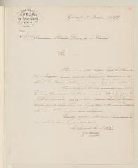 4 vues  - Bruno, G. D., consul. Consulat de... Sardaigne en Suisse. 1 l.a.[?]s. à [Henry Dunant], no 2301. - Genève, 9 octobre 1859 (ouvre la visionneuse)