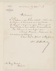 4 vues  - Al[bert] de Dalmas. Cabinet de l\'Empereur. 1 l.a.s. à Henry Dunant. - Palais des Tuileries, 25 mai 1858 (ouvre la visionneuse)