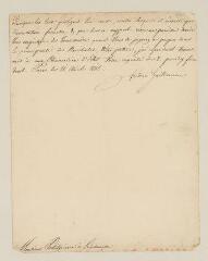 2 vues  - Frédéric Guillaume III, roi de Prusse (1770-1840). Lettre non autographe signée à Petitpierre, à Besançon. - Paris, 21 août 1815 (ouvre la visionneuse)