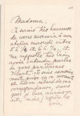 8 vues  - Breslau, Louise C[atherine]. Lettre autographe signée à Lucienne Florentin. - Neuilly sur Seine, 1924 (Avec enveloppe) (ouvre la visionneuse)