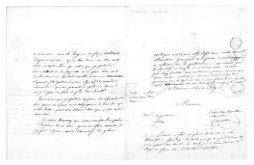 30 vues  - Cauchoi [soit Cauchoix], Robert-Aglaé. 10 lettres autographes signées. - Paris et Deuil, 21 juillet 1829-27 février 1834 (ouvre la visionneuse)