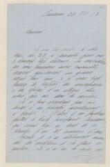 22 vues  - Brocher, Henri. 6 lettres autographes signées à Joseph-Marc Hornung. - Lausanne, Carouge, 30 juillet 1872 - 10 janvier 1875 (ouvre la visionneuse)