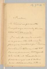 4 vues  - Desbordes-Valmore, Hippolyte. Lettre autographe signée à [Paul Verlaine]. - [Paris], 13 septembre 1888 (ouvre la visionneuse)