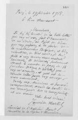 42 vues  - Martel, Tancrède. 14 lettres et cartes autographes signées à Elie Moroy. - Paris, 19 février 1918-13 décembre 1921 (ouvre la visionneuse)