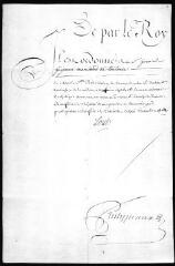 1 vue  - Même lettre en faveur d\'Anne Rose qui est retirée du couvent de Notre-Dame du Sac de Toulouse. - Versailles, 8 décembre 1762 (ouvre la visionneuse)