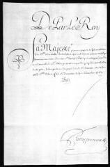 1 vue  - Lettre de cachet par laquelle il est ordonné à la dame Dumas de recevoir et garder les demoiselles Calas jusqu\'à nouvel ordre. - Versailles, 8 décembre 1762 (ouvre la visionneuse)
