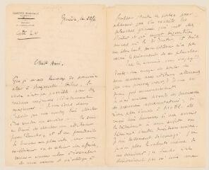 10 vues  - Jaques-Dalcroze, Emile. 3 lettres autographes signées à Jean Risler.- Genève, 22 juin [1896]-30 avril 1898 (ouvre la visionneuse)