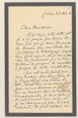 4 vues  - Saussure, Ferdinand de. Lettre autographe signée à Albert Riedlinger.- Genève, 23 décembre 1911 (ouvre la visionneuse)