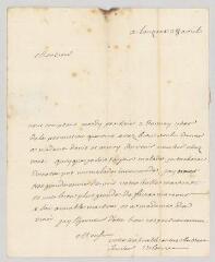 4 vues  - Voltaire. Lettre autographe signée à Horace Vasserot de Vincy.- Lausanne, 28 avril [1758] (ouvre la visionneuse)