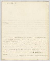 4 vues  - Rulhière, Claude-Carloman de. Lettre autographe signée à Voltaire.- Paris, 29 juillet 1774 (ouvre la visionneuse)