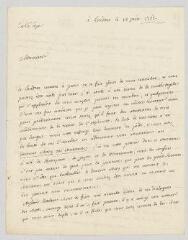 2 vues  - Coyer, abbé Gabriel-François. Lettre autographe signée à Voltaire.- Londres, 14 juin 1765 (ouvre la visionneuse)