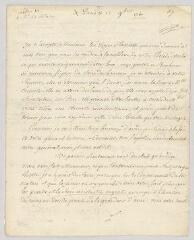 4 vues  - Le Brun, Ponce-Denis Écouchard. Lettre autographe signée à Voltaire.- Paris, 12 novembre 1760 (ouvre la visionneuse)